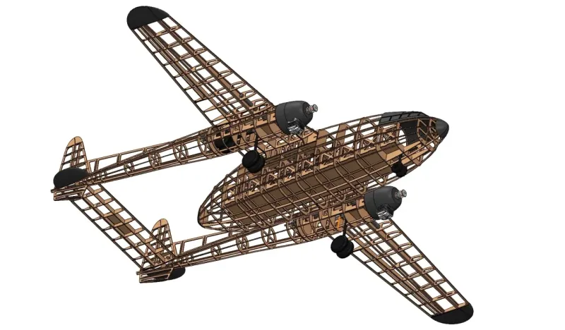 Preview: Fairchild C-119 Flying Boxcar 2670 mm Lasercut Baukasten